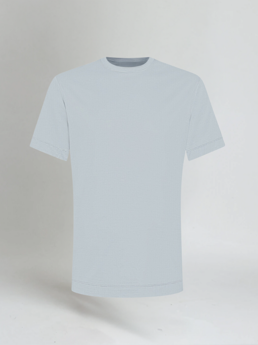 Adriel - Minimalistisch grijs katoenen T-shirt