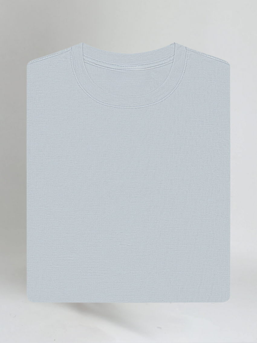 Adriel - Minimalistisch grijs katoenen T-shirt