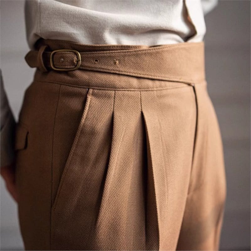 Fred - Old Money gesp geplooide broek