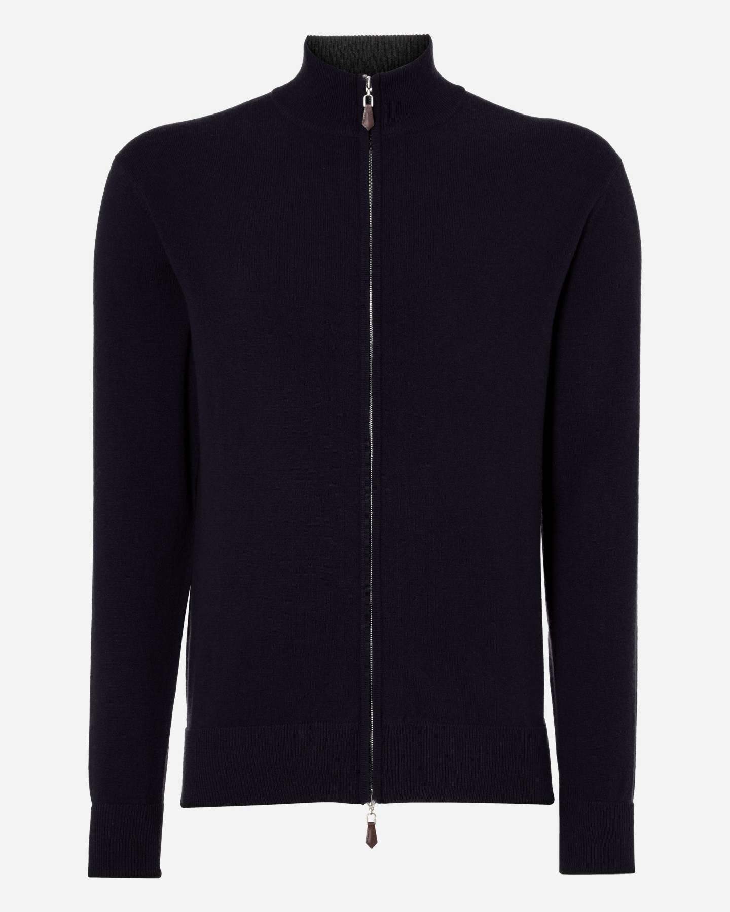 Heren Knightsbridge Full Zip Kasjmier Trui Marineblauw