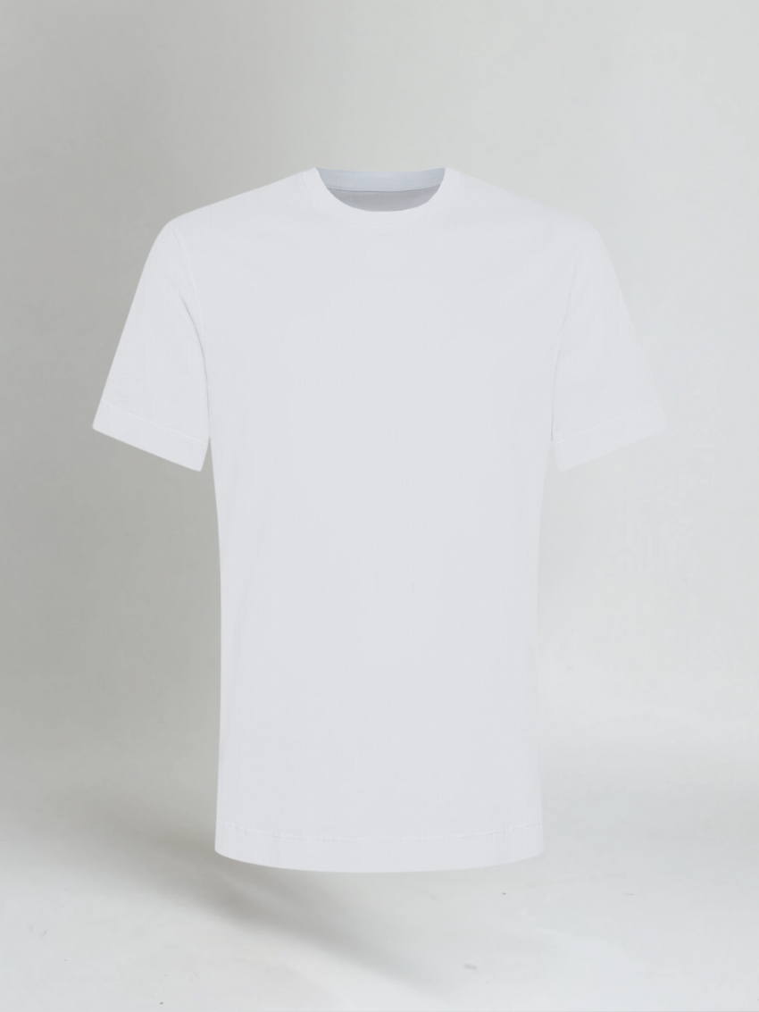 Omari - Klassiek wit katoenen T-shirt