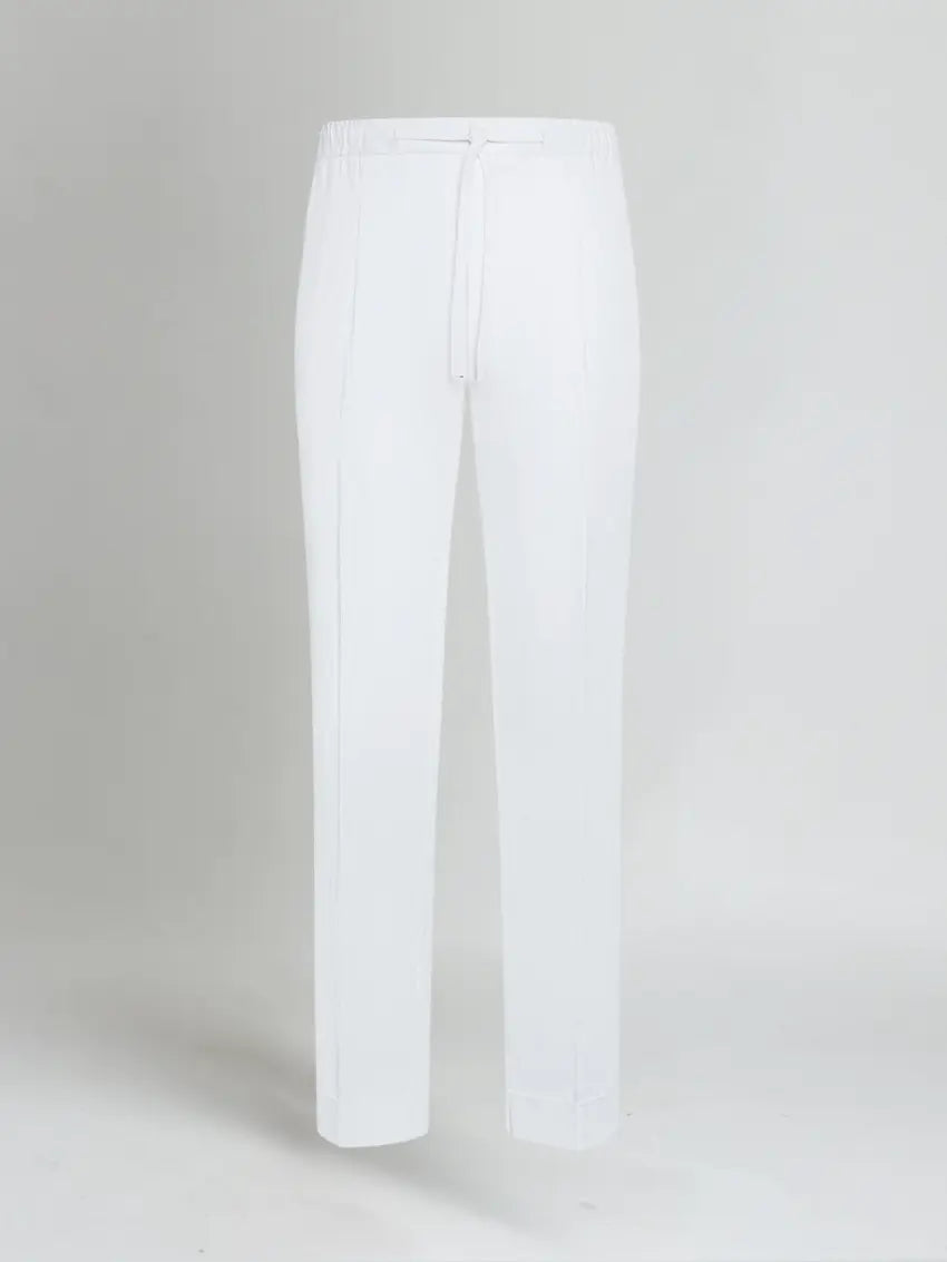 Russell - Elegante witte linnen broek
