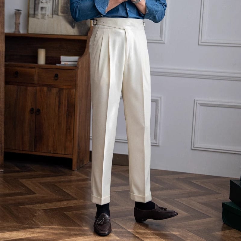 Fred - Old Money gesp geplooide broek
