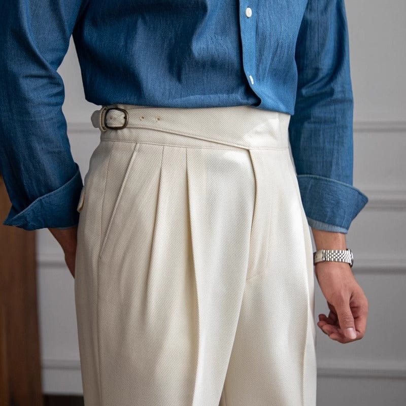 Fred - Old Money gesp geplooide broek