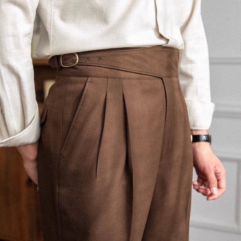 Fred - Old Money gesp geplooide broek