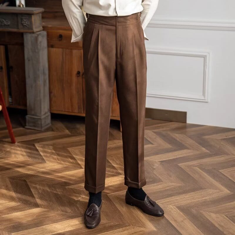 Fred - Old Money gesp geplooide broek