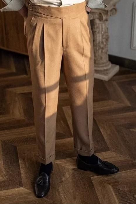 Fred - Old Money gesp geplooide broek