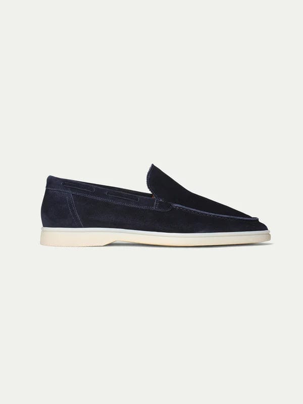 Old Money Navy Suède Loafers