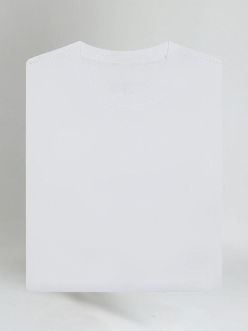 Omari - Klassiek wit katoenen T-shirt