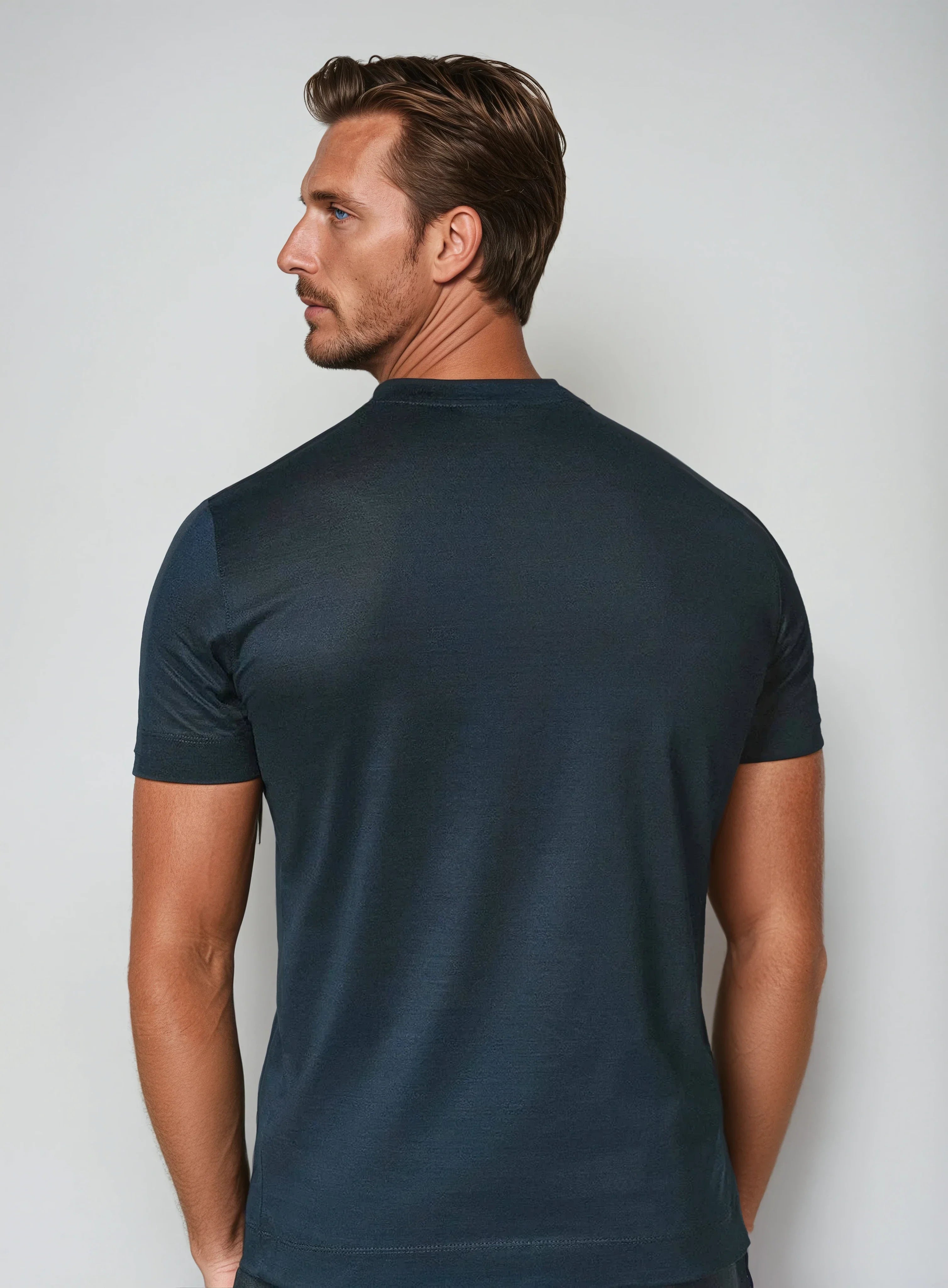 Orson - Klassiek marineblauw katoenen T-shirt