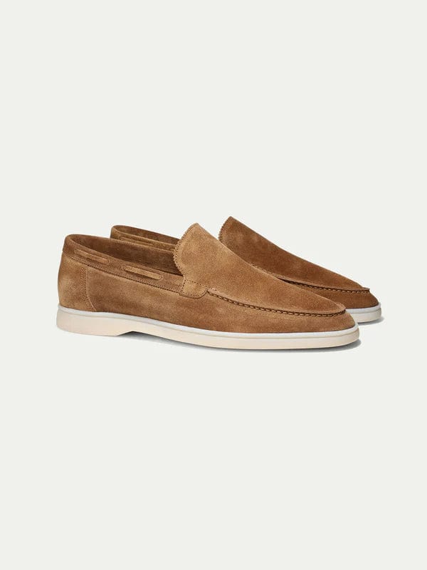 Warren - Klassieke bruine suède loafers