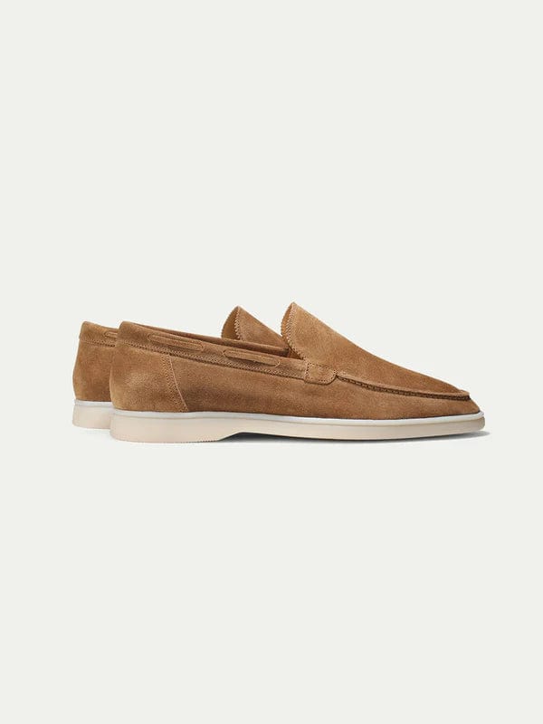 Warren - Klassieke bruine suède loafers